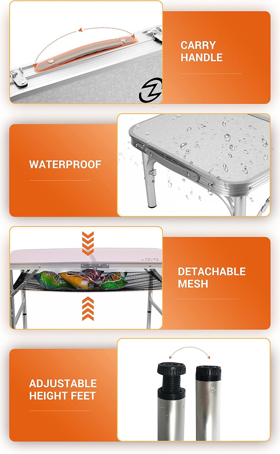 Folding Camping Table with Carry Handle X582