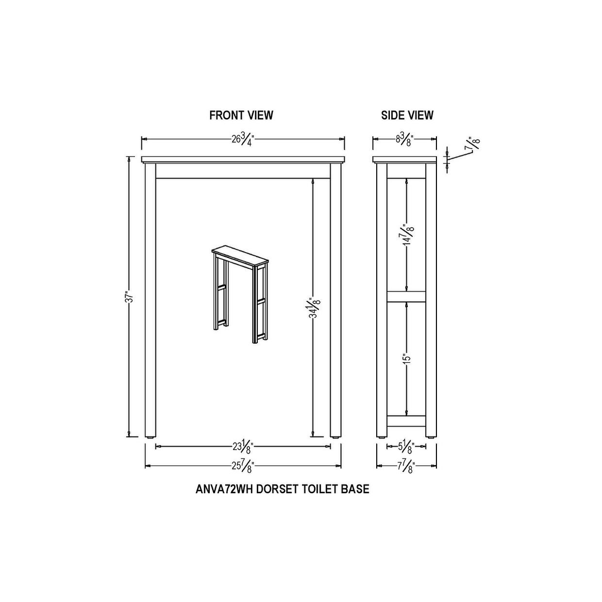 White Over The Toilet Storage Cabinet with Glass Doors L675