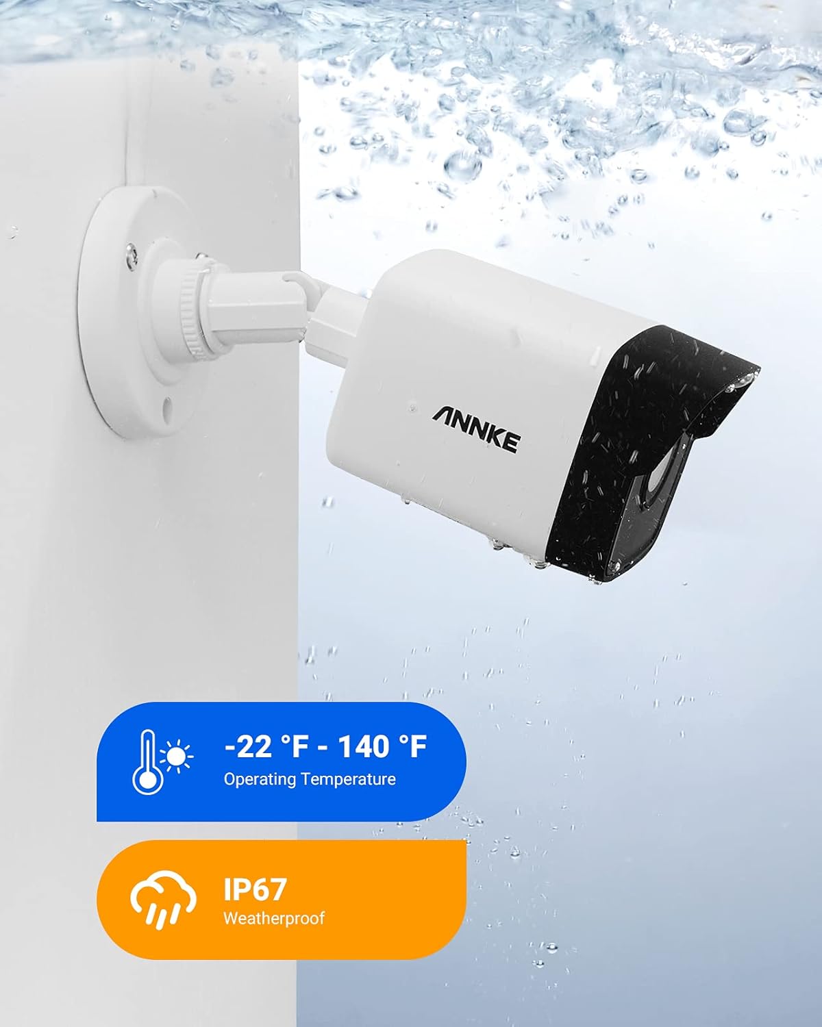 5MP PoE Security IP Bullet Camera with Audio, Color Night Vision, Built-in Mic Q6462