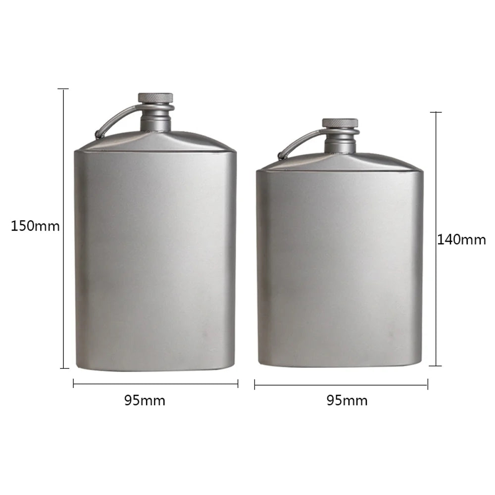 Ultralight Ti Flat Bottle with Screw Clip C218982