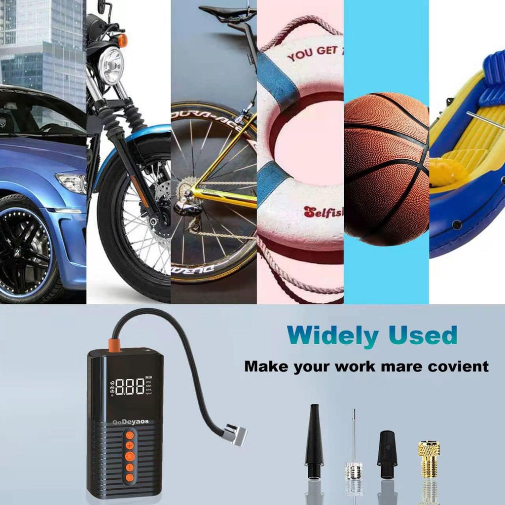 Cordless Tire Inflator with 6000mAh Battery, 150PSI, LED Light, Pack of 2 Z2410