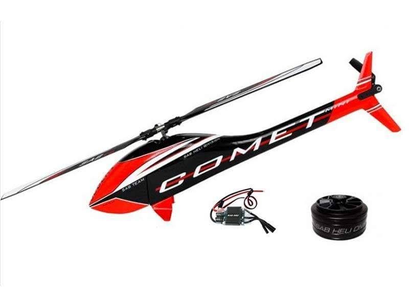 Goblin Mini Comet Black Red Helicopter with Motor and ESC V11435