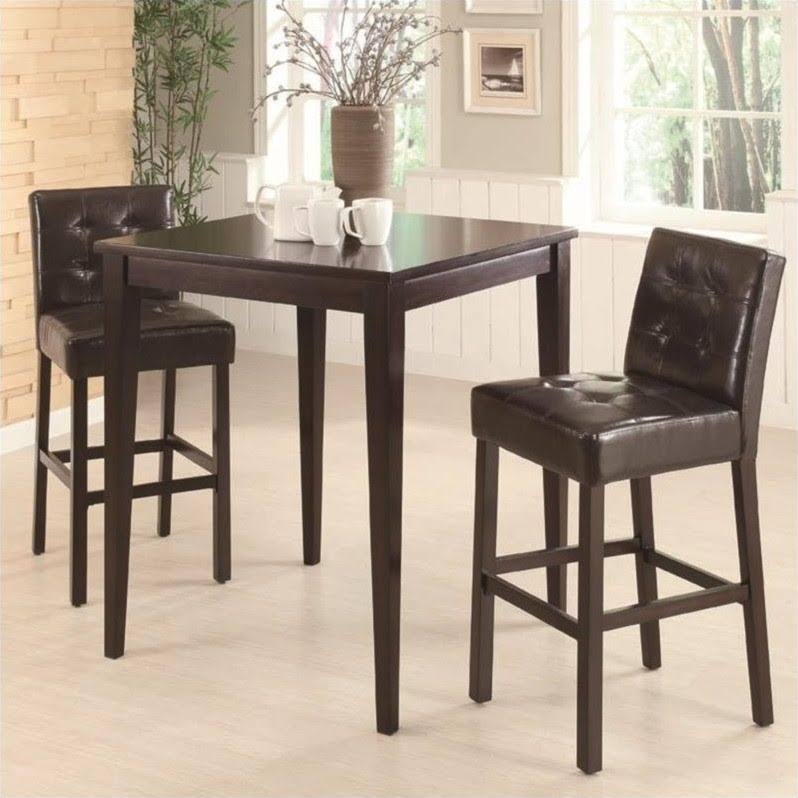 3 Piece Cappuccino Pub Table Set I92806