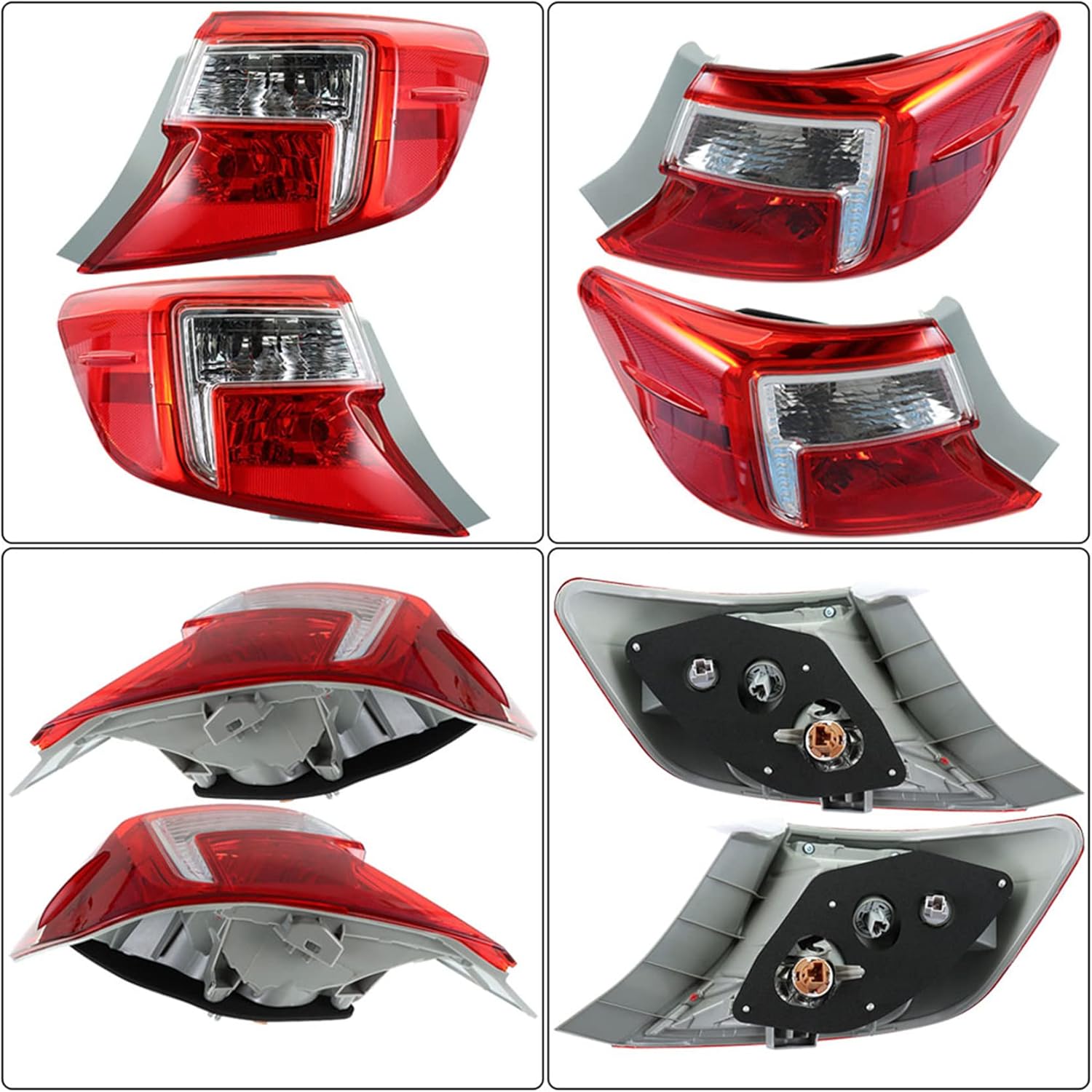 Halogen Rear Brake Tail Light Assembly Pack of 2 O7099