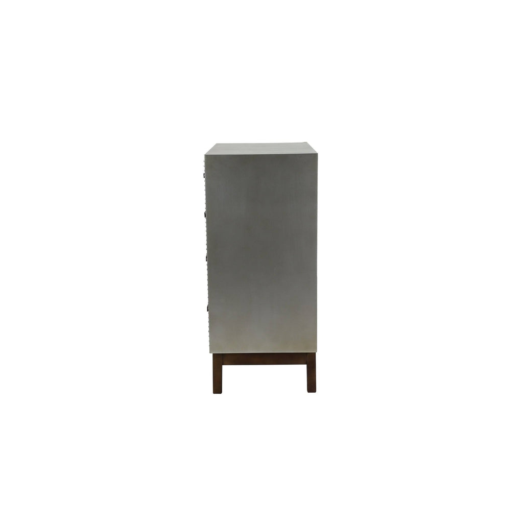 Grey Wood Industrial Cabinet S334897