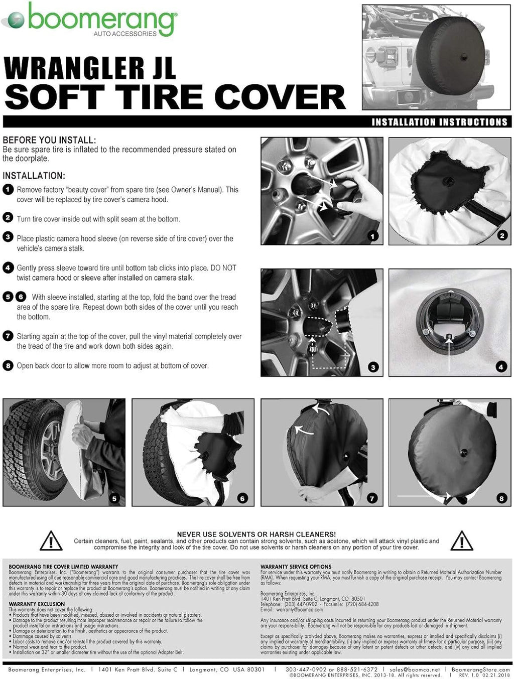33 Soft JL Tire Cover for Jeep Wrangler Z28554