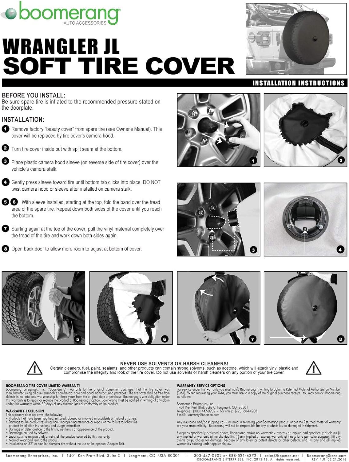 33 Soft JL Tire Cover for Jeep Wrangler Z28554