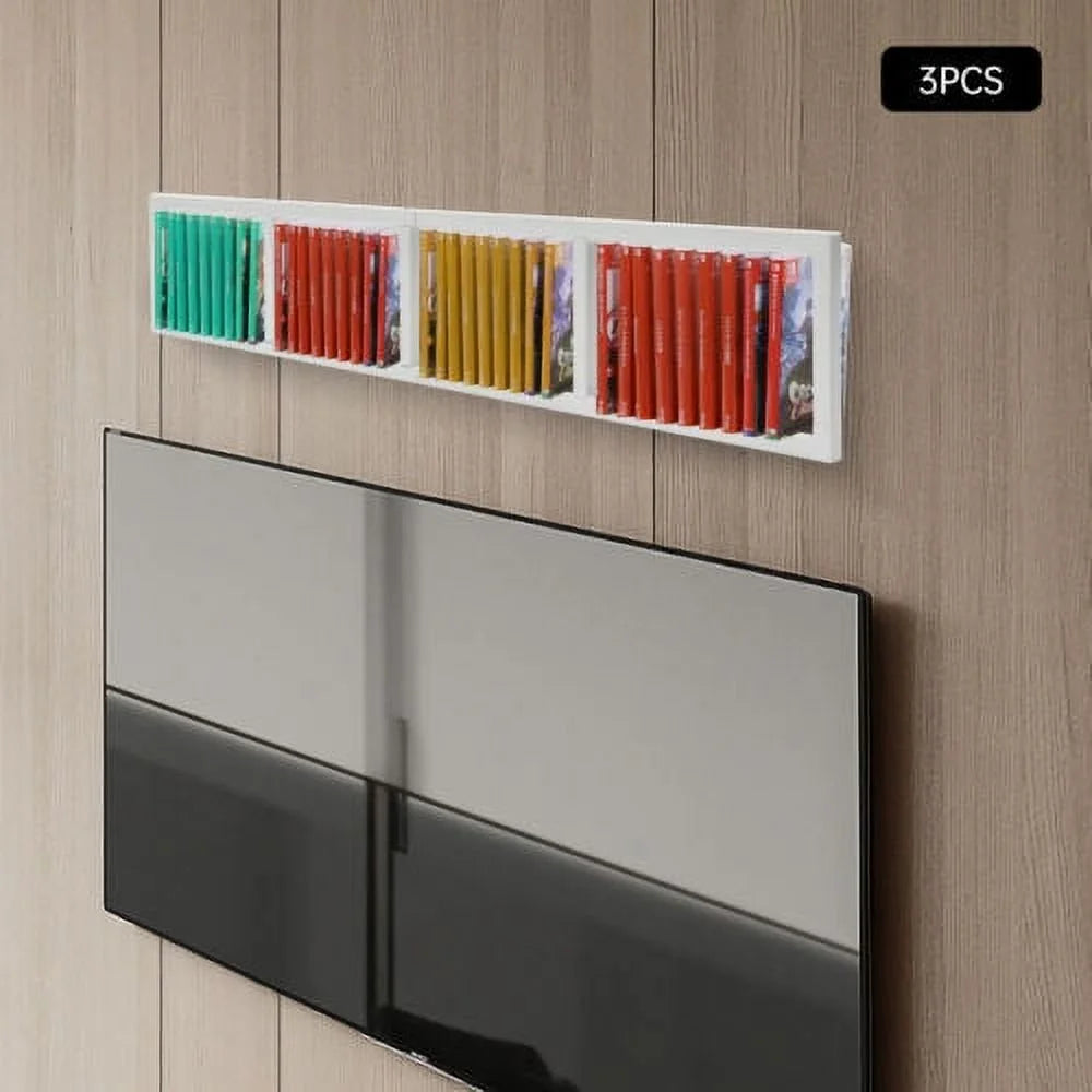 3 CD Disk Case Media Storage Shelf K629