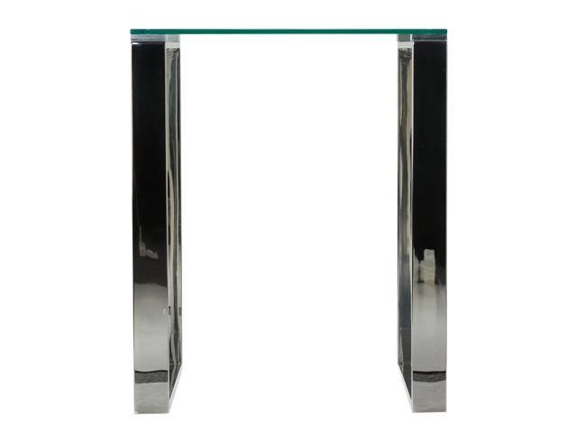 Chrome Square Glass End Table U6479