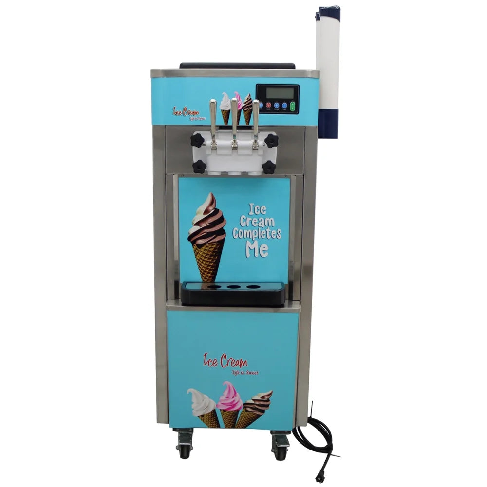 Soft Ice Cream Machine Commercial 3 Flavors 20-30L/H 1400W G9928