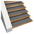 Set of 12 Gray Carpet Stair Treads O75308