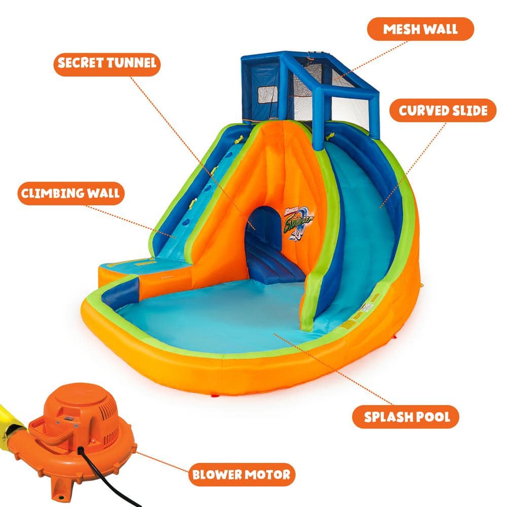 Multi Polyester Inflatable Water Park Play Pool with Slides and Blower C7056