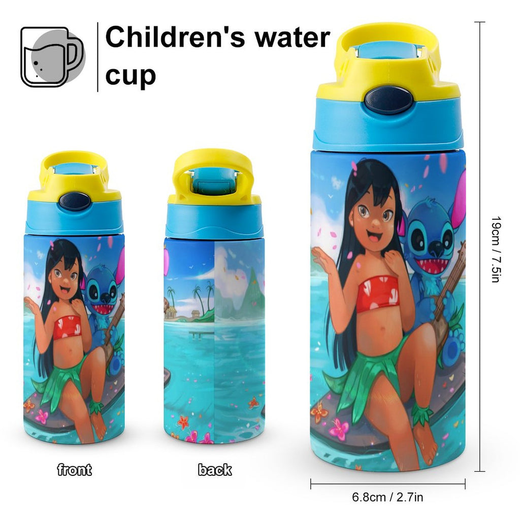 Stainless Steel Vacuum Insulated Water Bottle With Straw U294402