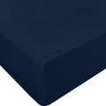 Navy Blue Twin Fitted Sheet, Deep Pocket 15 Inches, Microfiber Polyester J99332