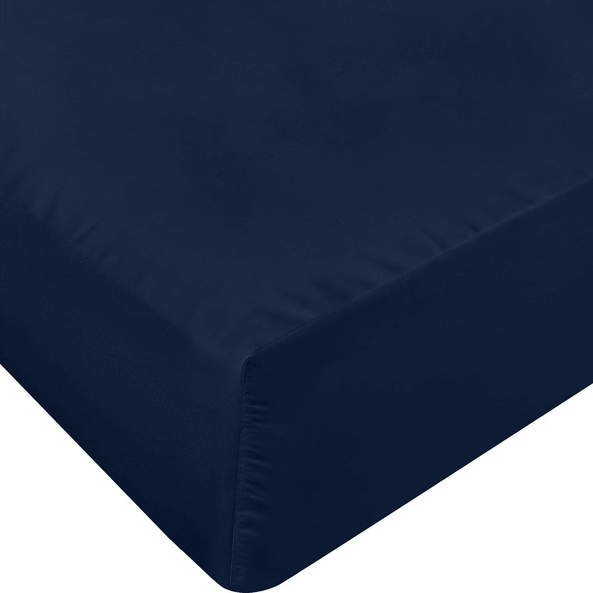 Navy Blue Twin Fitted Sheet, Deep Pocket 15 Inches, Microfiber Polyester J99332