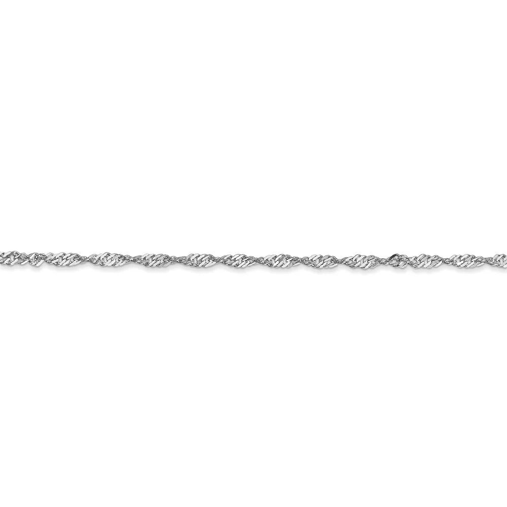 10k White Gold Singapore Chain Necklace 16inch N896343