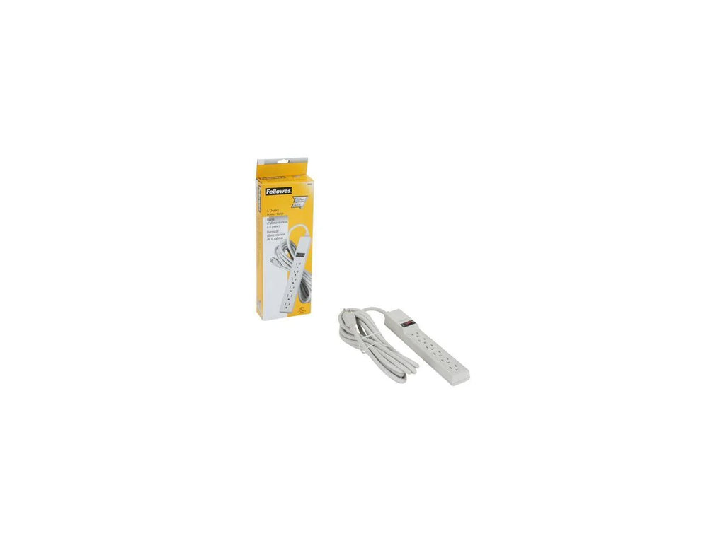 Six-Outlet Power Strip, 120V, 15ft Cord, Platinum L49352