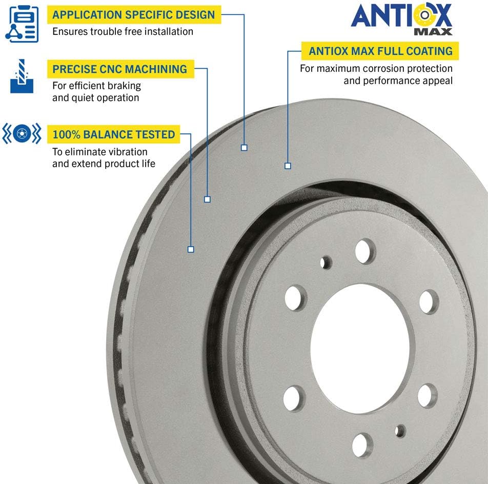 Pack of 2 Rear Brake Rotor for Subaru Crosstrek XV Forester Impreza B8061