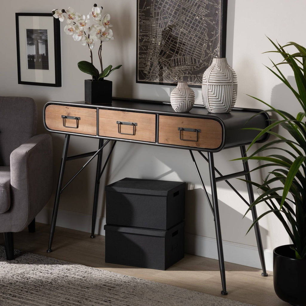 Industrial 3-Drawer Console Table T715