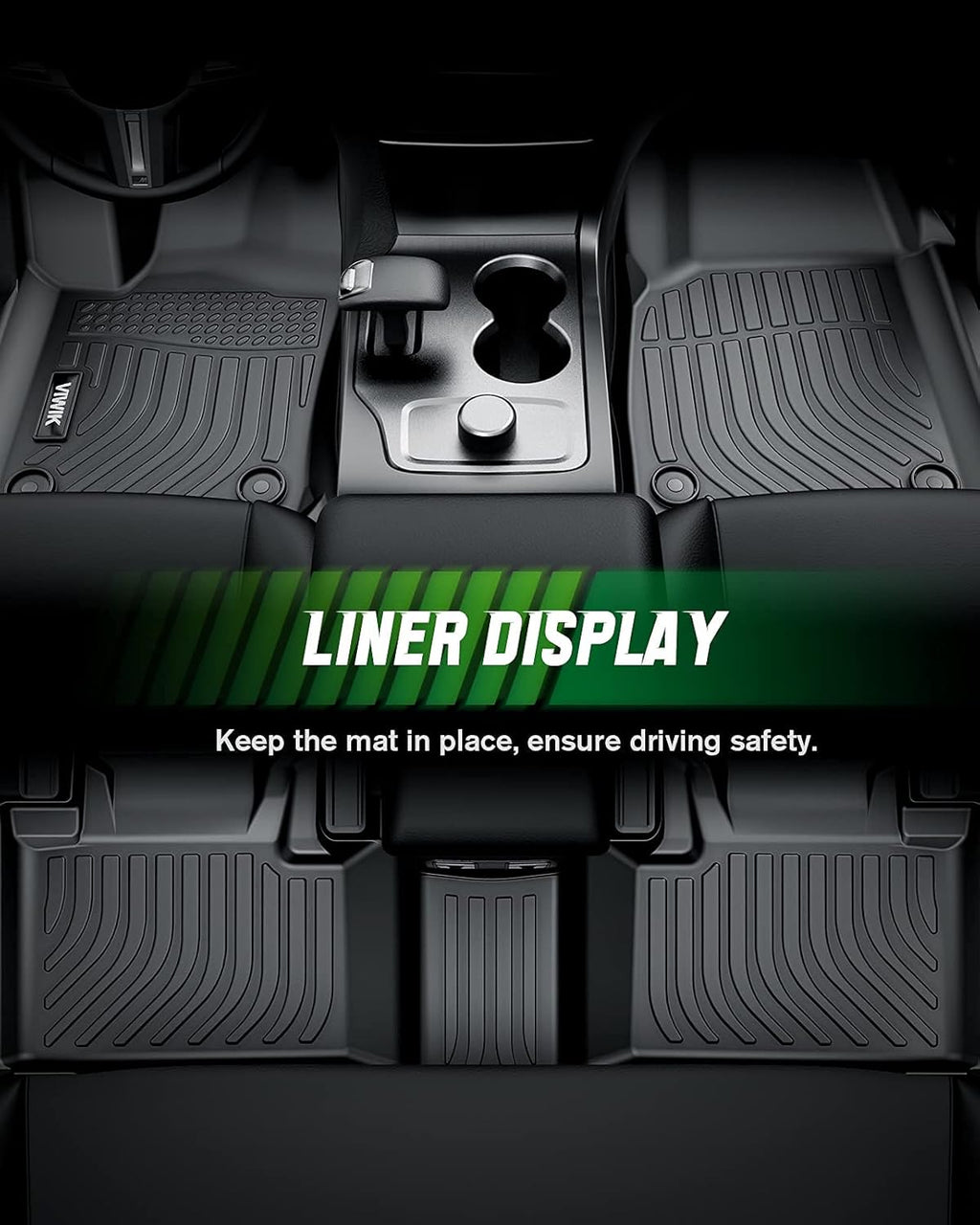 Black TPE All Weather Car Floor Mats Full Set T4103