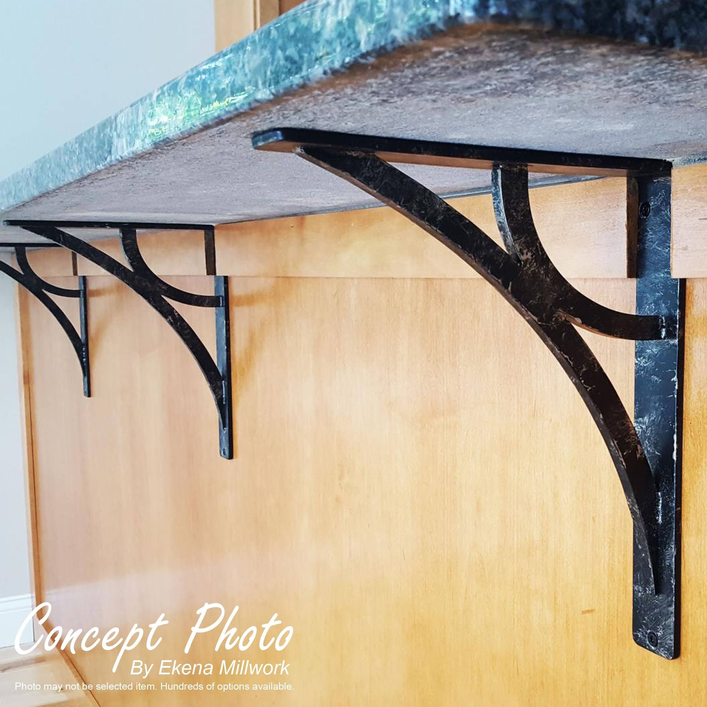 Wrought Iron Bracket Antiqued Brass P8345