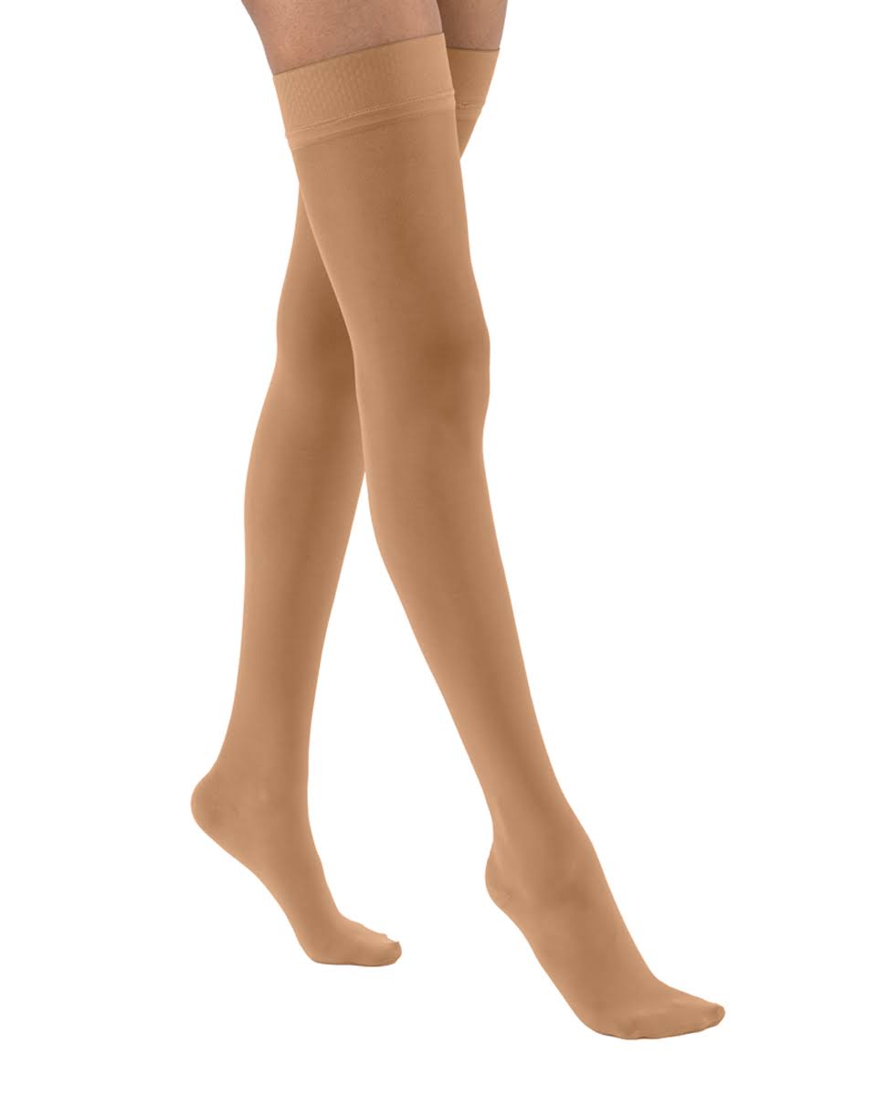 Ultrasheer 20-30 mmHg Large Sun Bronze Thigh High Silicone Dot Band X680