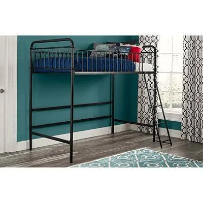 Black Twin Loft Bed Frame V992495