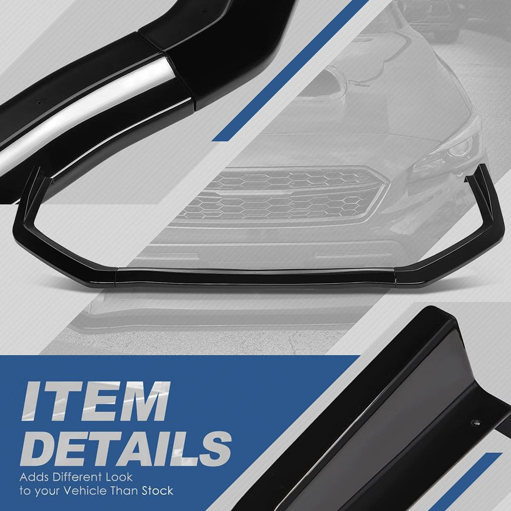 3Pcs Gloss Black Front Bumper Body Lip Spoiler Splitter Y642