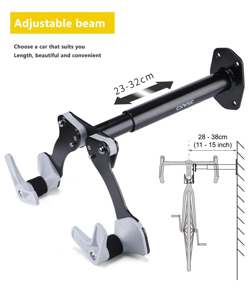 Bike Wall-Mounted Vertical Garage Storage Horizontal Adjustable Hook Y2104