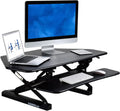 47" Black Standing Desk Converter with Keyboard Tray I36728