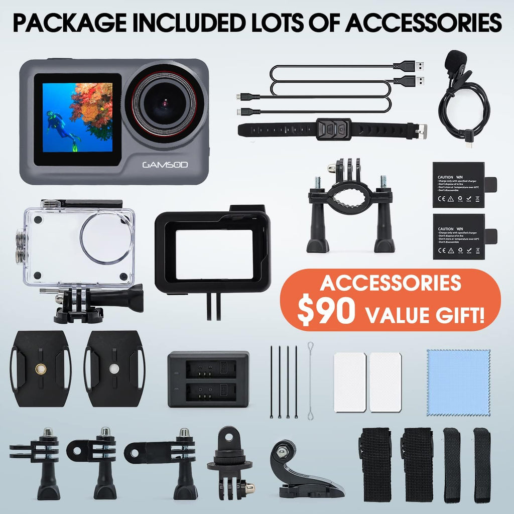 Waterproof Action Camera with Accessories K95273