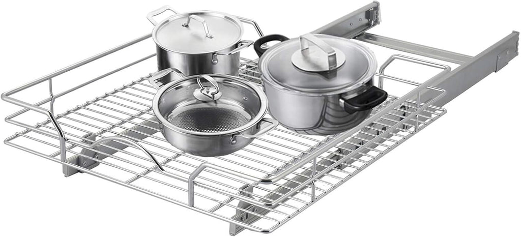 2 Tier Chrome Slide Out Cabinet Organizer V167601