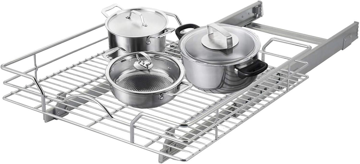 2 Tier Chrome Slide Out Cabinet Organizer V167601