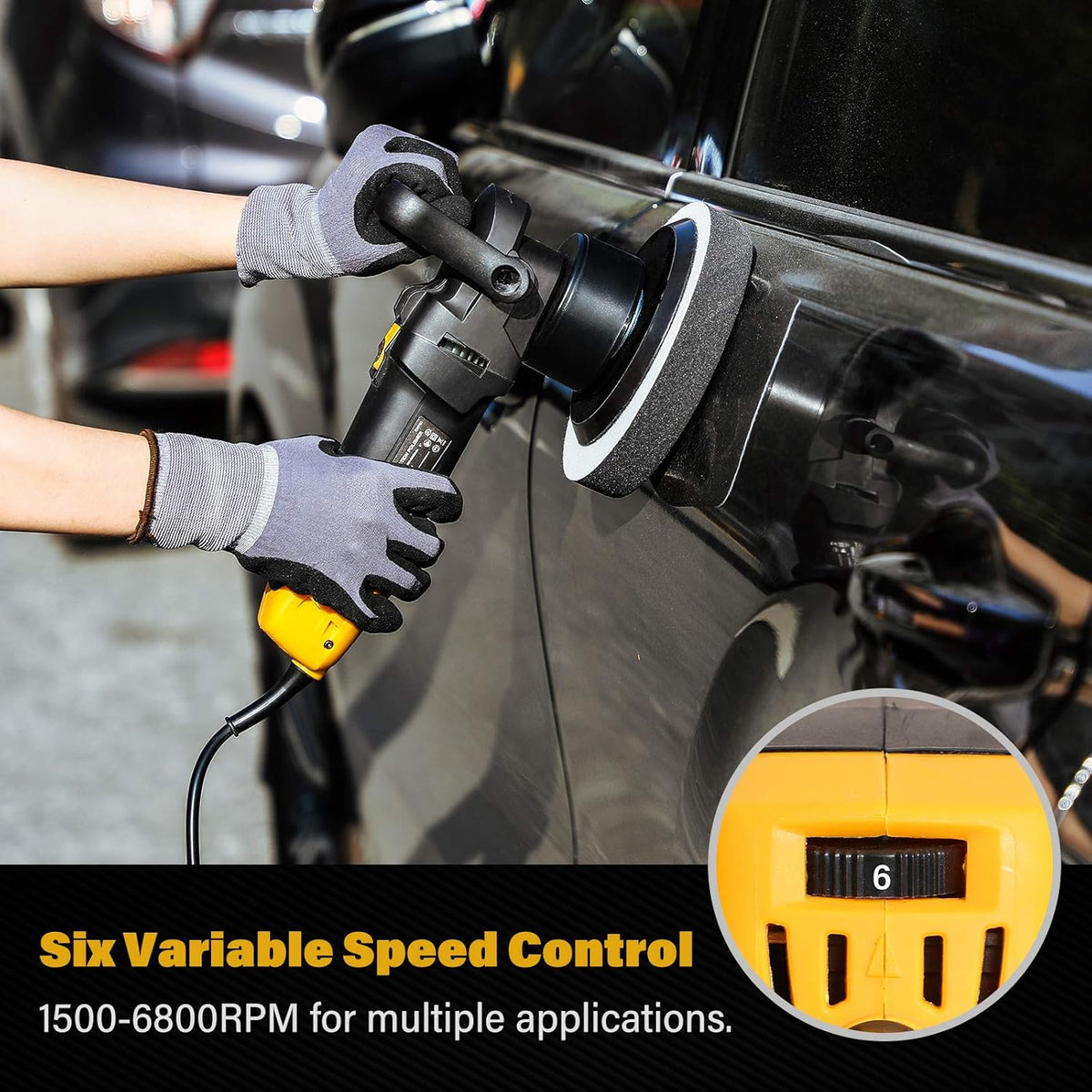 6 Inch Dual Action Polisher with Variable Speeds T357