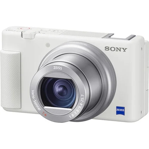 White Compact Digital 4K Camera Bundle I572986