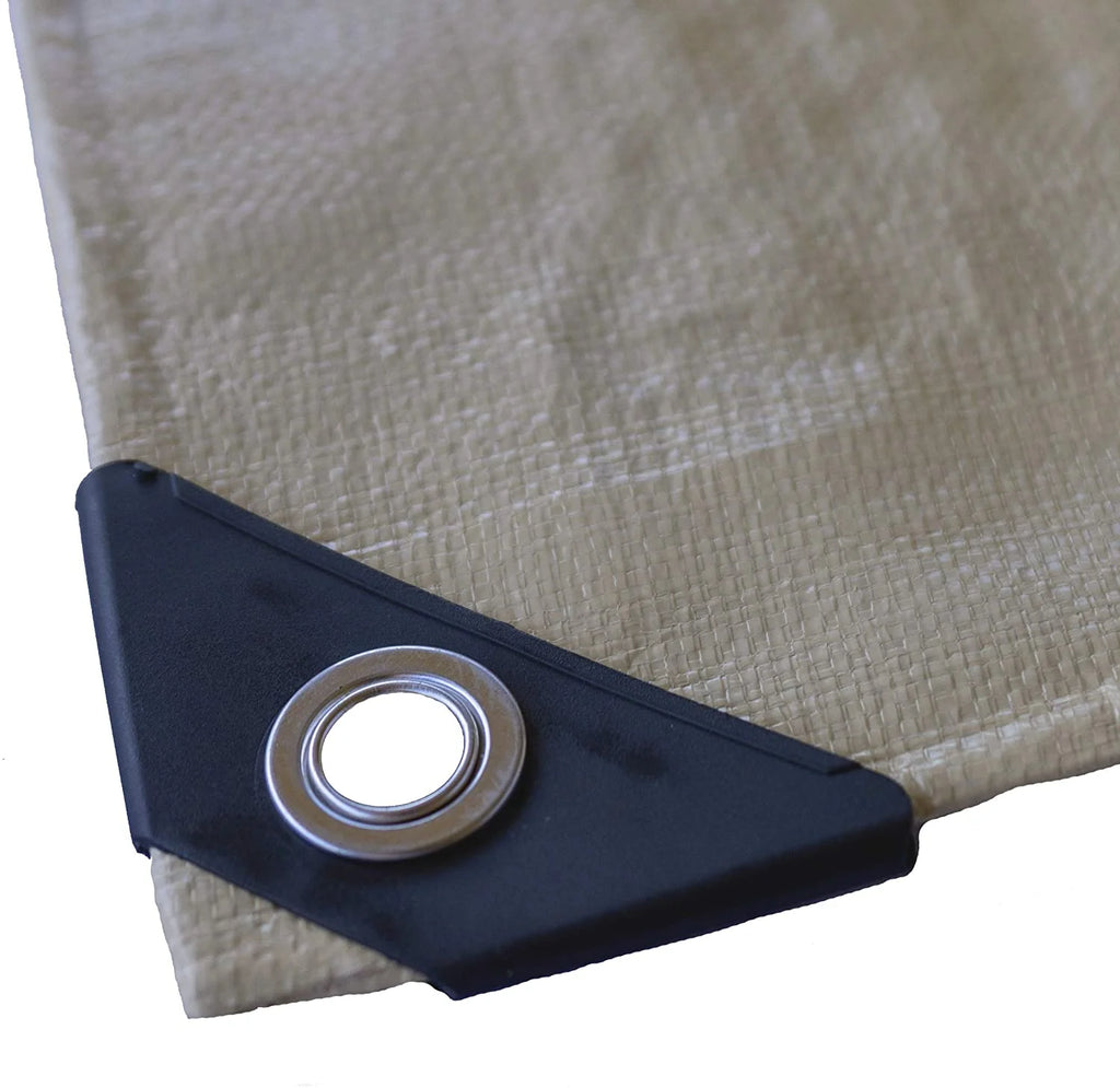 Heavy Duty Waterproof Tarp 12 mil Thick 12 feet by 16 feet Neutral Tan L132