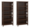 5 Shelf Bookcase Set in Bing Cherry P7447