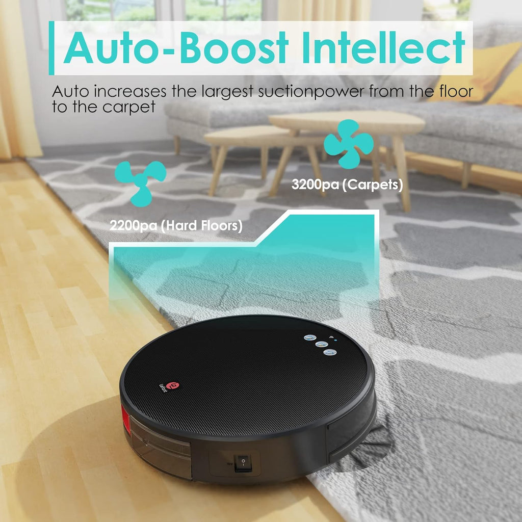 Robot Vacuum and Mop with 3200Pa Suction, 150 Mins Runtime E10602