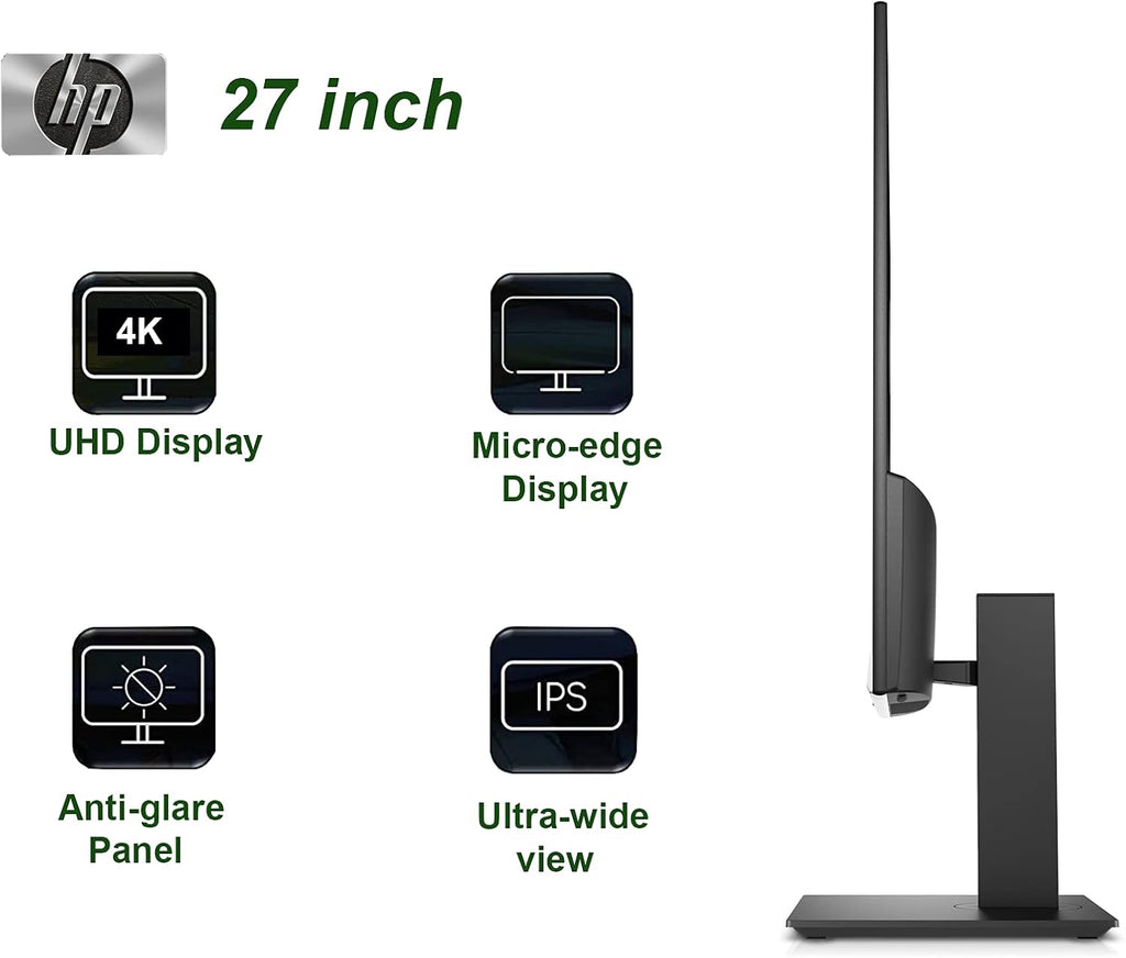 27 Inch 4K UHD Monitor, HDMI & Display Port, 5 ms Gray to Gray, Black T435490