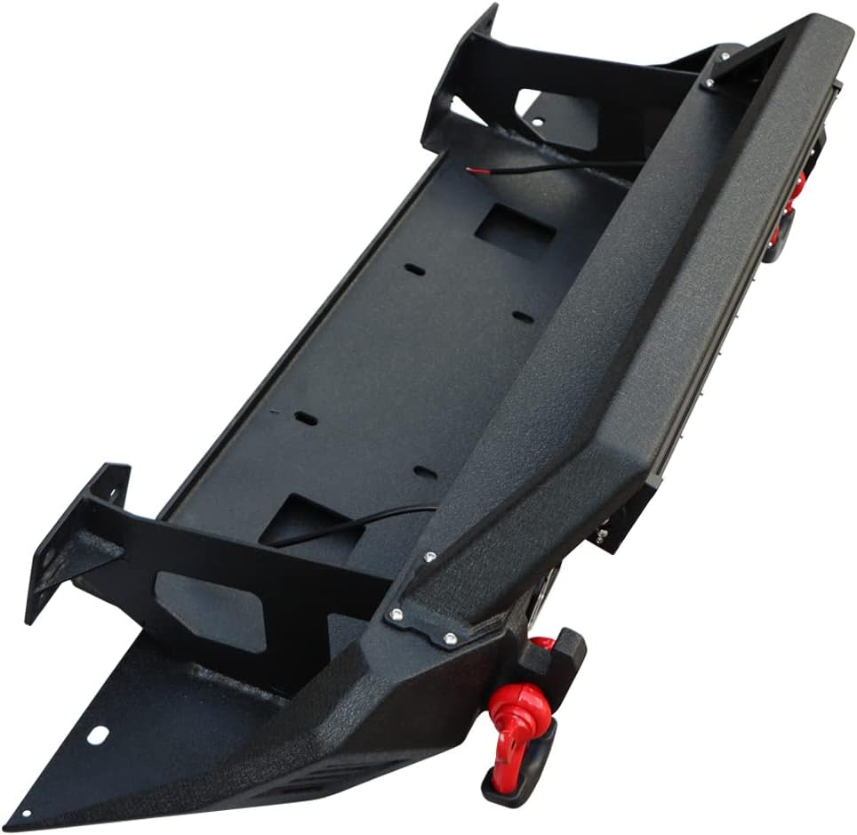 Textured Black Front and Rear Bumper with LED Lights and Winch Plate P87137