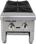 12'' Heavy Duty Commercial 2 Burner Gas Hot Plate P698