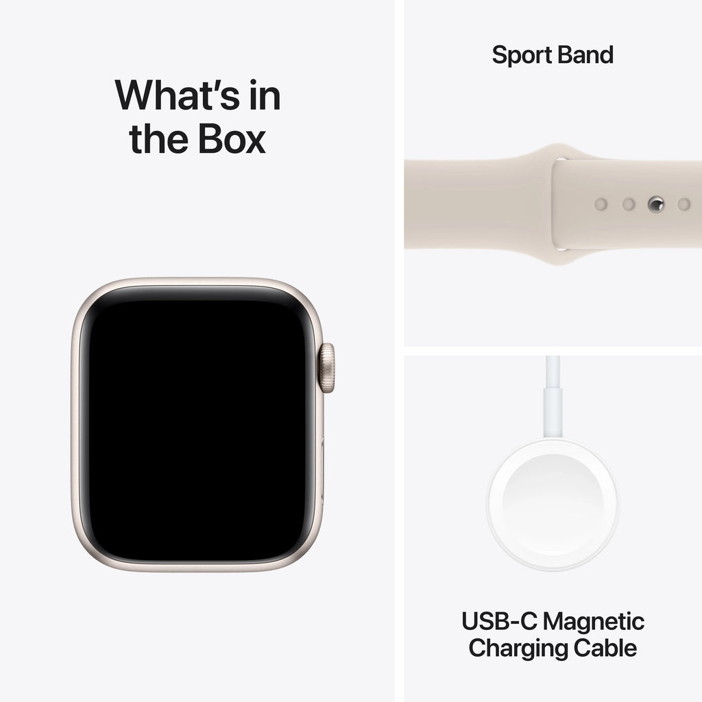 Apple Watch SE GPS 40mm Starlight Aluminum Case with Starlight Sport Band J718995