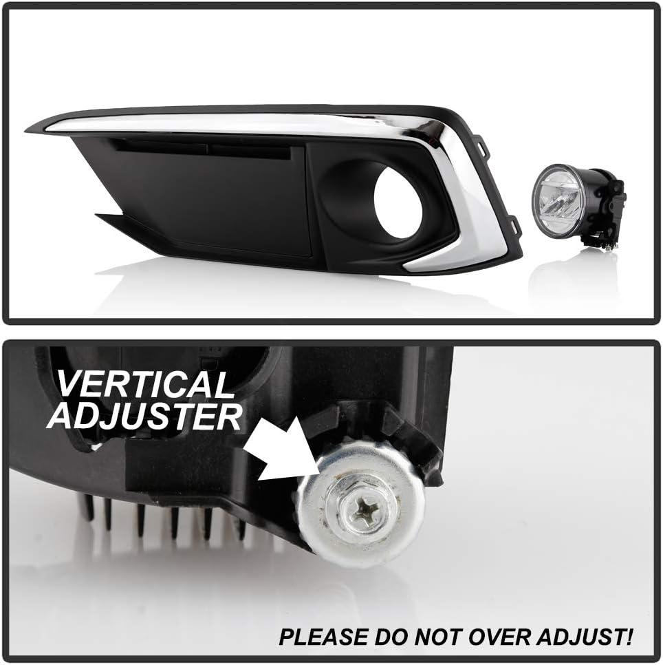 LED Bumper Fog Lights Driving Lamps Pair Set Assembly E21855