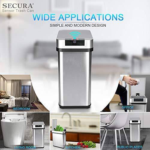 2.4 Gallon Stainless Steel Automatic Sensor Kitchen Trash Can C514137