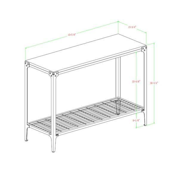 Rustic Wood Sofa Entry Table M364