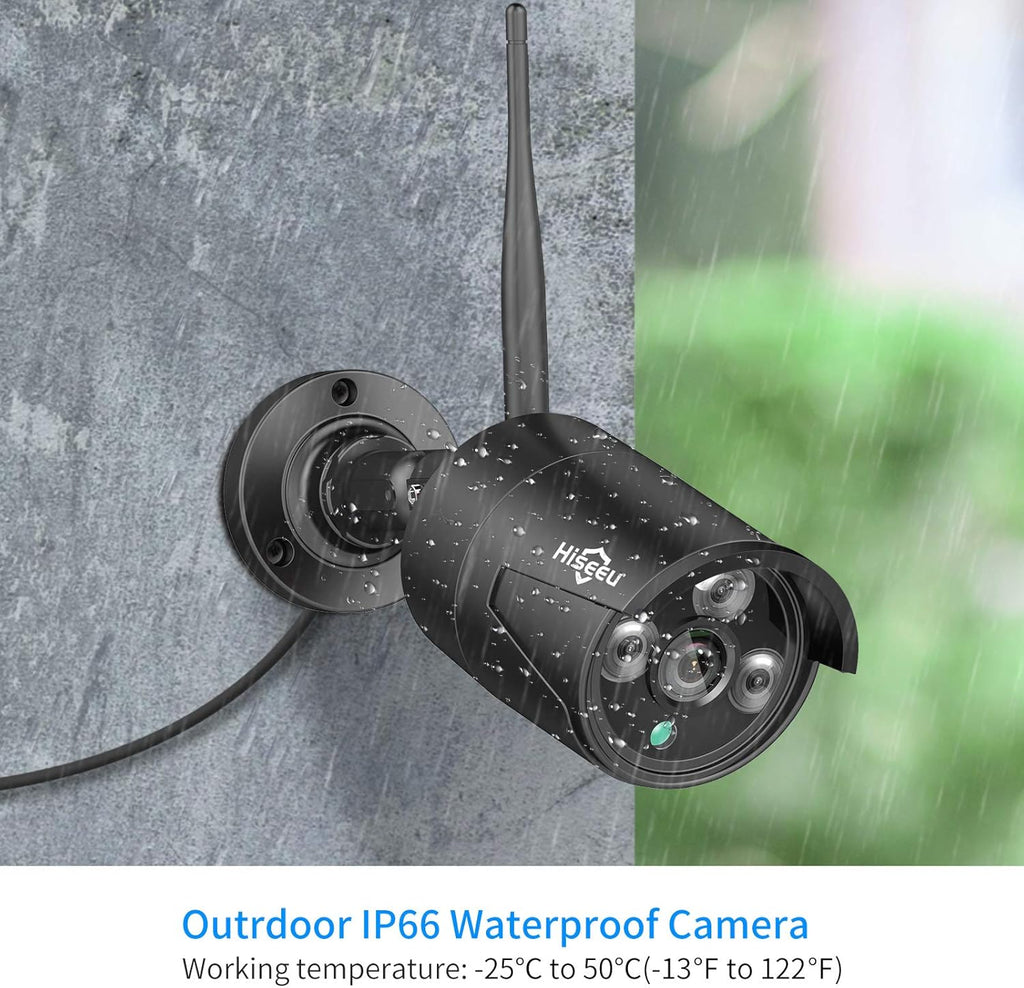 Wireless Security Camera System 8CH 1296P NVR 8Pcs 3MP Outdoor/Indoor WiFi Surveillance Camera with Night Vision I280125