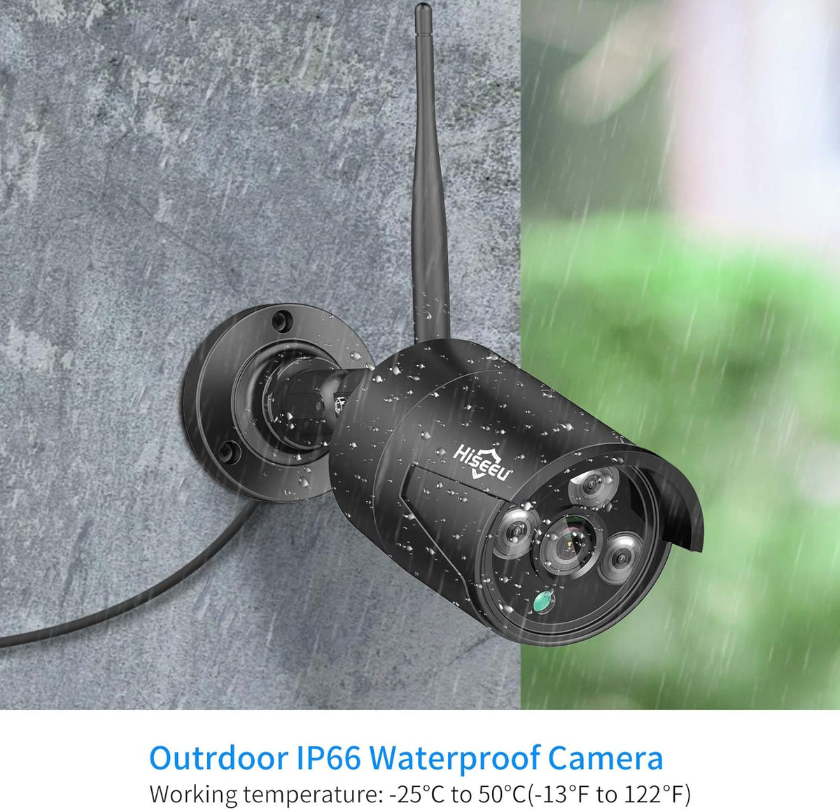 Wireless Security Camera System 8CH 1296P NVR 8Pcs 3MP Outdoor/Indoor WiFi Surveillance Camera with Night Vision I280125