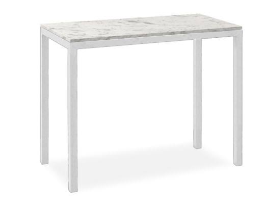 White Venatino Marble Parsons Console Table Y472012