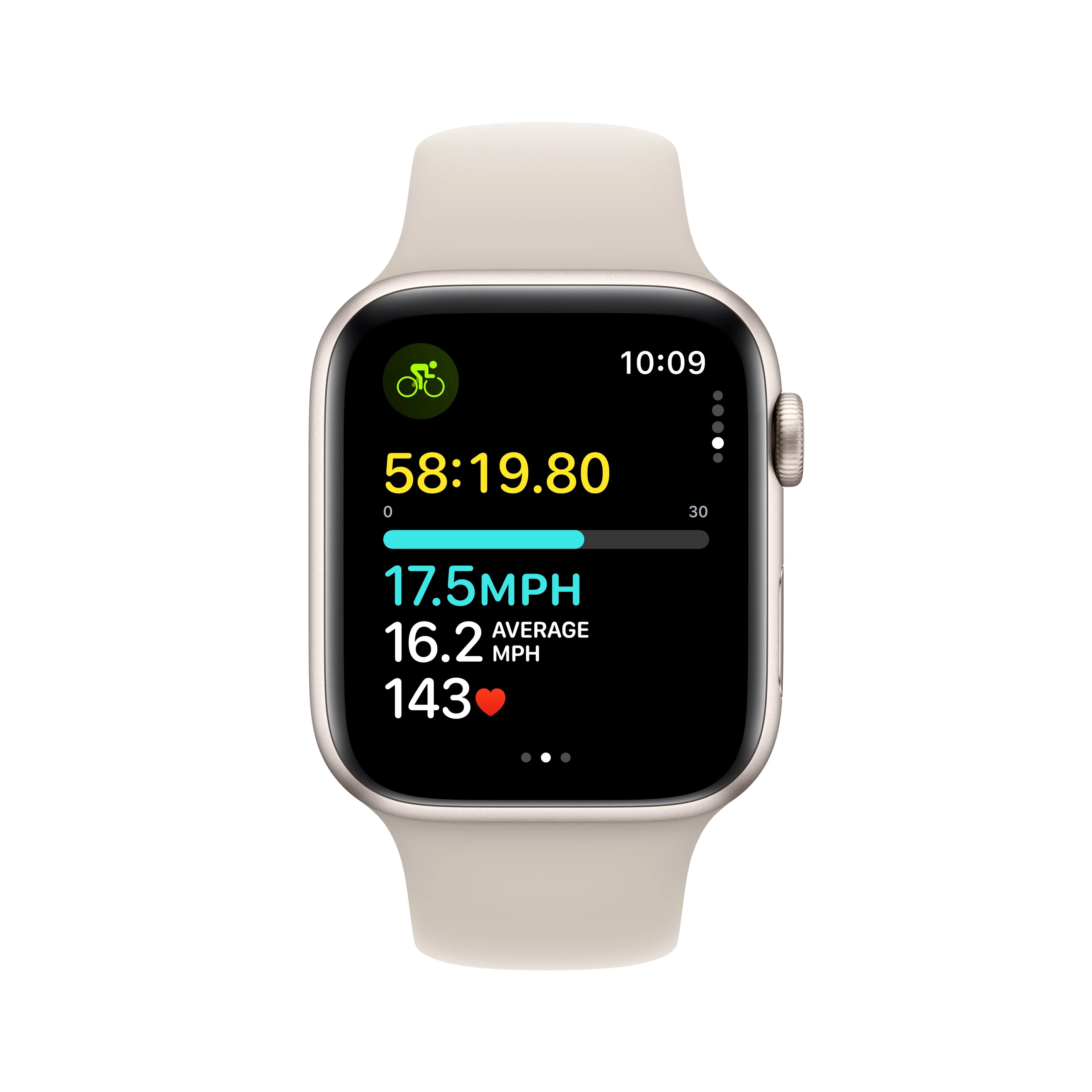 Apple Watch SE GPS 40mm Starlight Aluminum Case with Starlight Sport Band J718995
