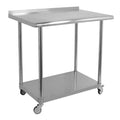 Stainless Steel Work Table with Casters B355142